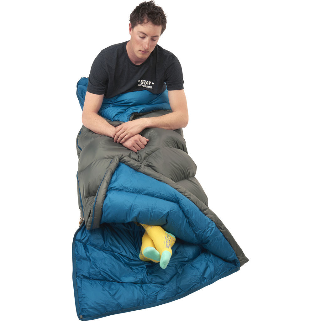 Kelty Galactic 30 Dridown Long Sleeping Bag | Gray/Blue