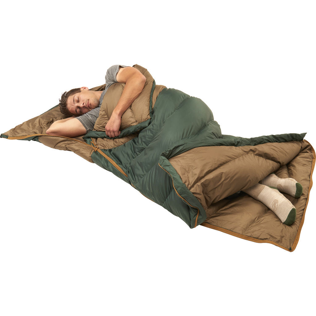 Kelty Galactic 30 Dridown Regular Sleeping Bag | Green/Brown