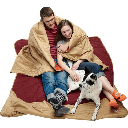 Kelty Shindig Blanket | Canyon Brown/Garnet Red/Lava