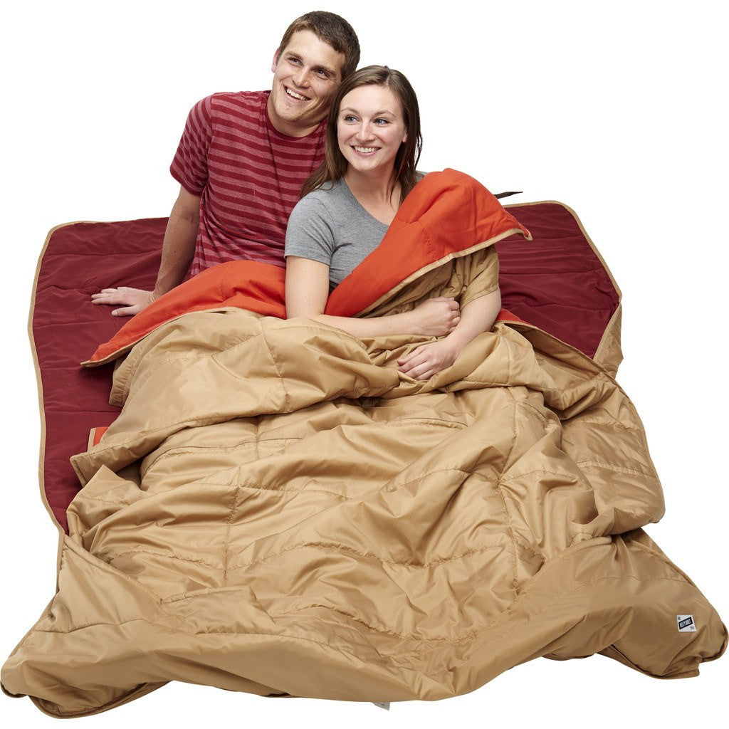 Kelty Shindig Blanket | Canyon Brown/Garnet Red/Lava