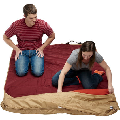 Kelty Shindig Blanket | Canyon Brown/Garnet Red/Lava